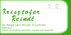 krisztofer reindl business card